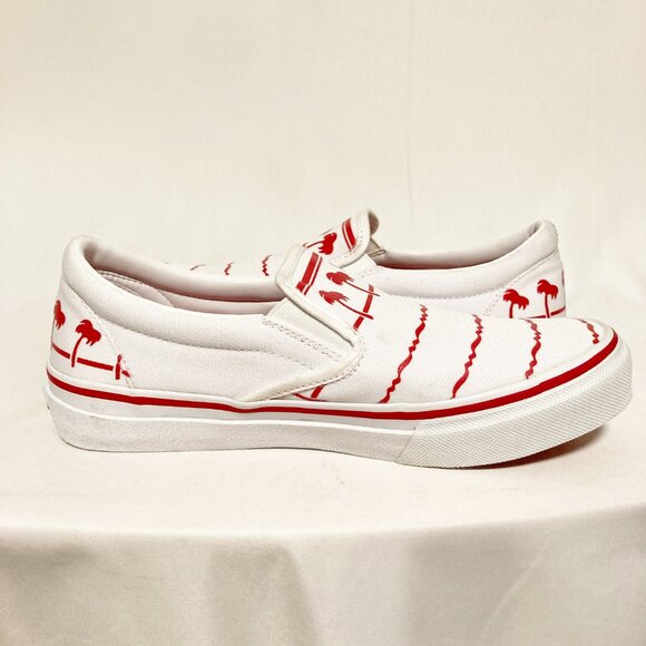 In-N-Out Burger White Drink Cup Slip-On Shoes White & Red Men's Size 8 - Picture 6 of 10